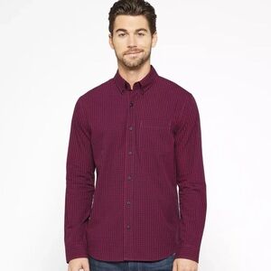 Poplin Long Sleeve - Red/Navy